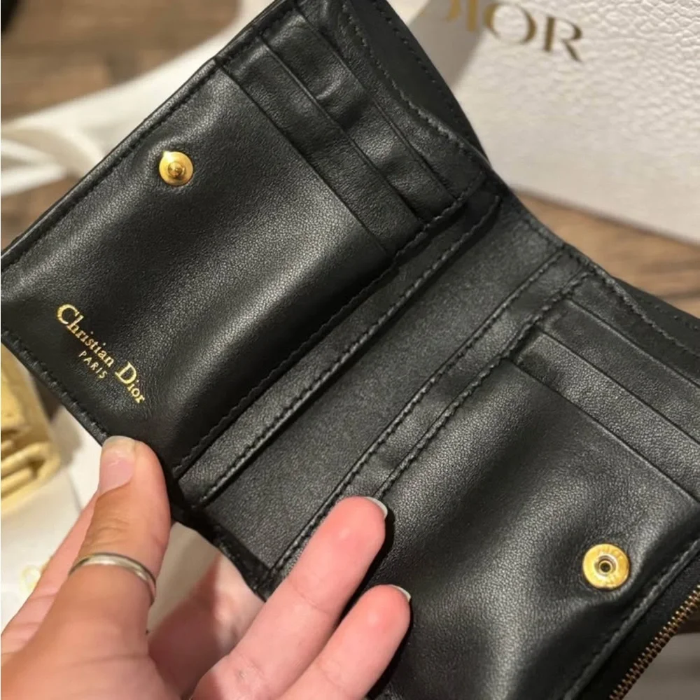 Christian Dior 2 Piece Wallet BUNDLE DEAL - Cannage Quilted Compact Wallets